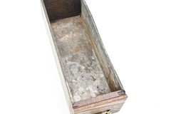 Antique Wood W C Heller Library Cabinet Drawer Wood And Metal Apothecary File #9