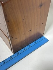 Vintage Wood Wall Candle Box Drawer Heart Cutout Primitive Country Decor Heart