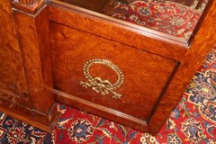 Italian Made French Empire Style Glass Door China Curio Display Cabinet