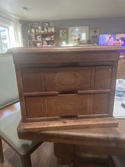 rare antique 1800’s National Cabinet file letter cabinet Wood box 2 Drawers