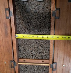 Vintage Rustic Solid Wood Skinny Display Curio Cabinet Memo Cork Board & Doors