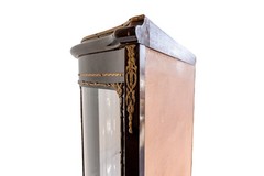 Late 19th C Antique French Louis XV Ormolu Gilt Mahogany Bronze Cabinet Display