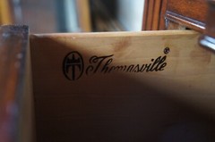 Vintage Thomasville Cherry Blockfront Secretary Bookcase Cabinet Dry Bar Cabinet