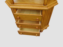 64407 Pine Country Corner China Cabinet Curio Shelf