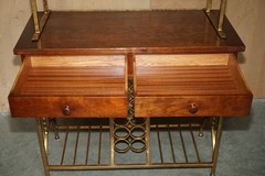 STUNNING AMERICAN MID CENTURY MODERN CIRCA 1960’S MAHOGANY & BRASS DRY BAR