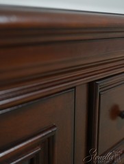 F72032: Cherry TV Media Cabinet w. Glass Doors
