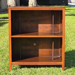 Vintage Mid-Century Modern Record Cabinet / Open Bookshelf