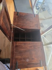 Antique Wooden Coffee Wine Table Cabinet