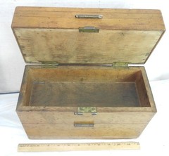 Unusual Antique 3 Section Wood Tool Box Machinist Parts Jewelry Razors Cabinet