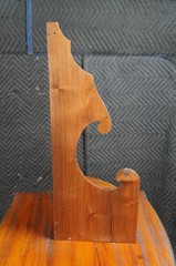 Antique Mahogany 3 Tier Corner Hanging Shelf Pipe Rack Display Stand 28″