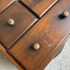 Vintage Wall Hanging Sunburst 7 Drawer Spice Cabinet Wood Knobs Primitive