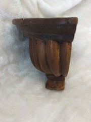 1970’s Hand Carved Georgian Regency Style English Oak Wall Bracket/Shelf