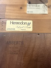 Vintage Henredon Aston Court Large 91″ Tall Mahogany Breakfront Bookcase Cabinet
