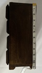 Vtg Hindu Asian 4 Drawer Solid Wood Metal Jewelry Spice Organizer 11.5 x 5.5x 11
