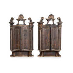 18TH CENTURY PAIR VENETIAN POLYCHROME CABINETS