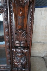 Important Pair Antique R.J. Horner Renaissance Revival Mahogany Bookcase Cabinet
