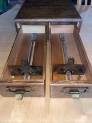Antique Yawman Erbe 2 Drawer Library Card Catalog Index File Cabinet Wood Box