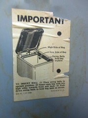 Vintage 1950s Industrial Dental Cabinet Trash Can Waste Basket mechanical Lid B